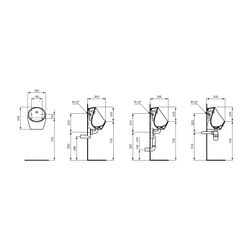 Ideal Standard Urinal Sphero Mini, Zulauf hinten, 300x300x370mm, Weiß... IST-E182801 5017830543107 (Abb. 1)