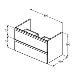 Ideal Standard Möbelwaschtischunterschrank Connect E, 800mm, Anthrazit... IST-E2149Y2 5017830549284 (Abb. 1)