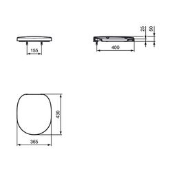 Ideal Standard WC-Paket Connect AquaBlade mit WC-Sitz Softclosing 365x540x340mm Weiß... IST-K707401 4015413027861 (Abb. 1)