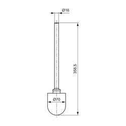 Ideal Standard JADO Ersatzbürstenkopf, H960036NU, für Toilettenbürstengarnitur... IST-H960036NU 4015234699919 (Abb. 1)
