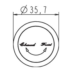 Ideal Standard JADO Zierkappe Chaud/Froid Retro für alle Einhebelmischer Edelmessing... IST-H960455A9 4015234449613 (Abb. 1)
