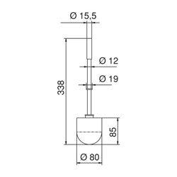 Ideal Standard JADO Ersatzbürstenkopf, H960643NU, für Toilettenbürstengarnitur... IST-H960643NU 4015234139002 (Abb. 1)