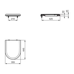 Ideal Standard WC-Sitz Clodia, Weiß... IST-J104900 8023246035874 (Abb. 1)
