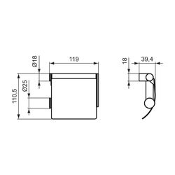 Ideal Standard Papierrollenhalter Connect mit Deckel Chrom... IST-N1382AA 8014140353676 (Abb. 1)