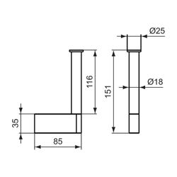 Ideal Standard Reserverollenhalter Connect, Chrom... IST-N1383AA 8014140353683 (Abb. 1)