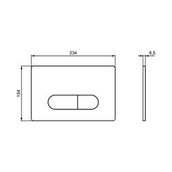 Ideal Standard Bundle WC-Element ProSys, WC Connect und Platte Oleas M1 Chrom... IST-R039601 3391500585492 (Abb. 1)