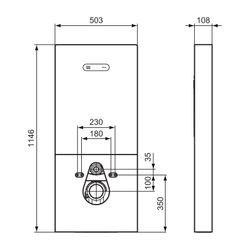 Ideal Standard WC-Element für Wand-WC Neox ProSys, Schwarz... IST-R0144A6 3391500580763 (Abb. 1)