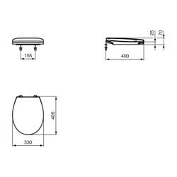 Ideal Standard WC-Sitz Contour 21, Weiß... IST-S405601 5017830379942 (Abb. 1)