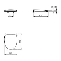 Ideal Standard Dämpfer DEA, für WC-Sitz Softclosing... IST-T290267 8014140425427 (Abb. 1)