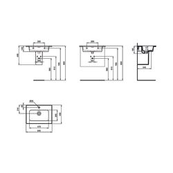 Ideal Standard Möbelwaschtisch Strada II, 1 Hahnloch, mit Überlauf 640x460x180mm, Weiß... IST-T299101 8014140448648 (Abb. 1)