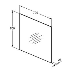 Ideal Standard Spiegel Mirror&Light, 30W, mit Ambientelicht, 700x26x700mm... IST-T3335BH 8014140447276 (Abb. 1)