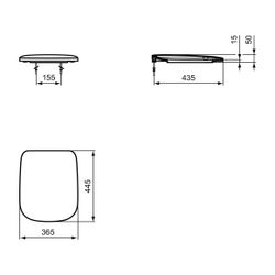 Ideal Standard WC-Sitz Connect E, für WC T3666, Weiß... IST-T366901 8014140451822 (Abb. 1)