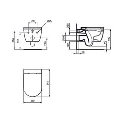 Ideal Standard Bundle WC-Element ProSys, WC Blend Curve und Betätigungsplatte Oleas M3... IST-R041301 3391500585645 (Abb. 1)