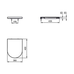 Ideal Standard WC-Sitz Blend Curve Softclosing 360x455x35mm Seidenweiß... IST-T3760V1 8014140478089 (Abb. 1)
