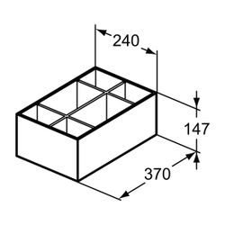 Ideal Standard Aufbewahrungsbox Conca, groß, Anthrazit... IST-T3979Y2 8014140462057 (Abb. 1)