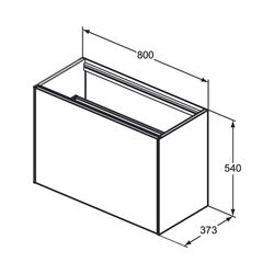 Ideal Standard Waschtisch-Unterschrank Conca, 1 Auszug, ohne Platte, 800x373x540mm, Sunset... IST-T3994Y3 8014140462811 (Abb. 1)