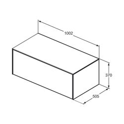 Ideal Standard Waschtisch-Unterschrank Conca, 1 Auszug, ohne Ausschnitt, 1002x505x370mm, A... IST-T4313Y2 8014140463504 (Abb. 1)