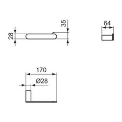 Ideal Standard Papierrollenhalter Conca, rund, Chrom... IST-T4497AA 8014140478980 (Abb. 1)