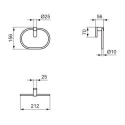 Ideal Standard Handtuchring Conca, rund, Chrom... IST-T4503AA 8014140479222 (Abb. 1)
