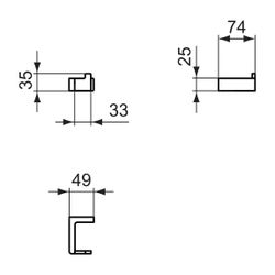 Ideal Standard Handtuchhaken Conca Cube, eckig, Magnetic Grey... IST-T4506A5 8014140479338 (Abb. 1)