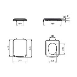 Ideal Standard WC-Sitz Tonca Weiß... IST-K700501 4015413091077 (Abb. 1)