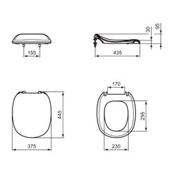 Ideal Standard WC-Sitz Kimera Weiß... IST-K700801 4015413051293 (Abb. 1)