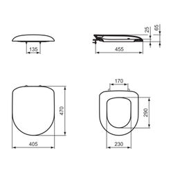 Ideal Standard WC-Sitz Tizio Weiß... IST-K701501 4015413164504 (Abb. 1)