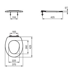 Ideal Standard WC-Sitzring Contour 21, mit Stangenscharnier, Weiß... IST-K792801 4015413039376 (Abb. 1)