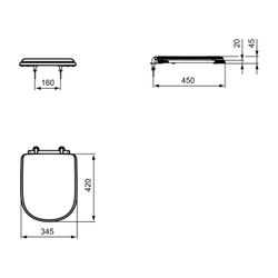 Ideal Standard WC-Sitz Calla, Weiß... IST-T627801 8014140090373 (Abb. 1)