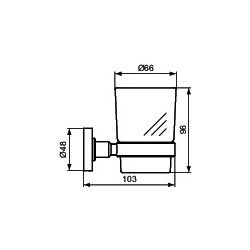 Ideal Standard Zahnbecher IOM aus Klarglas, Chrom... IST-A9121AA 4015413327954 (Abb. 1)