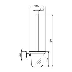 Ideal Standard Bürstengarnitur IOM aus Glas wandhängend Chrom... IST-A9119AA 4015413327930 (Abb. 1)