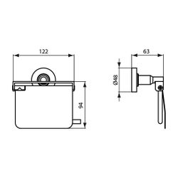 Ideal Standard Papierrollenhalter IOM mit Deckel Chrom... IST-A9127AA 4015413328074 (Abb. 1)