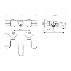 Ideal Standard Badethermostat Aufputz Ceraplus Safe Ausld.167-186mm Chrom... IST-A6874AA 4015413340625 (Abb. 1)