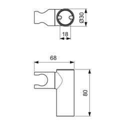 Ideal Standard Brausehalter Idealrain Pro schwenkbar Chrom... IST-B9847AA 3800861030232 (Abb. 1)