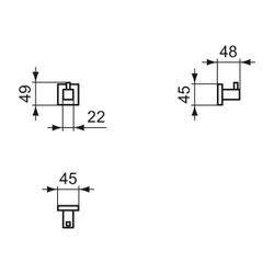 Ideal Standard Handtuchhaken IOM Cube, Chrom... IST-E2192AA 5017830548638 (Abb. 1)