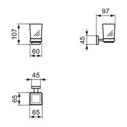 Ideal Standard Mundglas IOM Cube, Chrom... IST-E2204AA 5017830548751 (Abb. 1)
