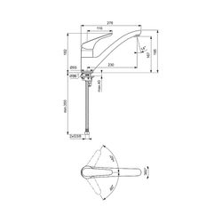 Ideal Standard Küchenarmatur Cerasprint Neu, Chrom... IST-B5344AA 3800019252691 (Abb. 1)