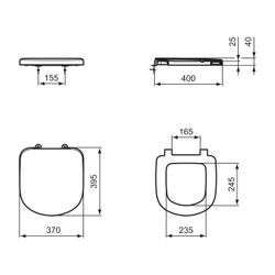 Ideal Standard WC-Sitz Eurovit Plus, für Kompakt-WC, Softclosing, Weiß... IST-T679901 8014140413578 (Abb. 1)