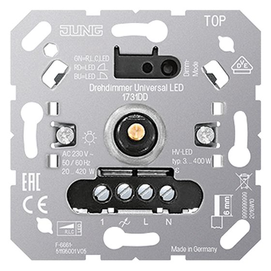 Jung Drehdimmer Universal LED 1731DD, Unterputz, Basiselement