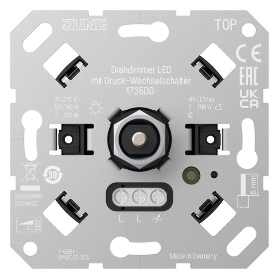 Jung Drehdimmer LED 1735 DD, Unterputz, 230V