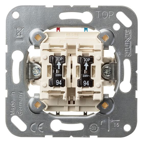 Jung Serienschalter, 10 AX 250 V, Unterputz, Weiß