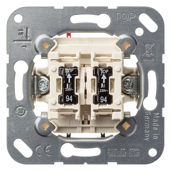 Jung Wippschalter Serienschalter 505U5, 10 AX 250 V, Unterputz, Weiß