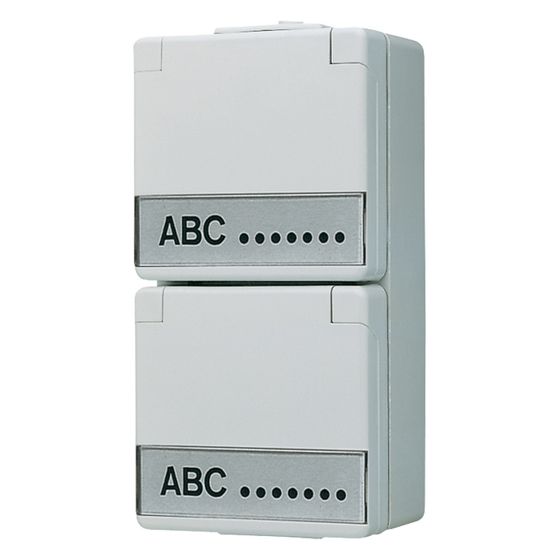 Jung Schutzkontakt-Zweifach-Steckdose WG 600, 16A 250V, Kunststoff, Grau