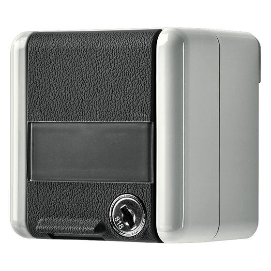 Jung Schutzkontakt-Steckdose WG 800 820 NAWSL, IP44, Kunststoff, Grau