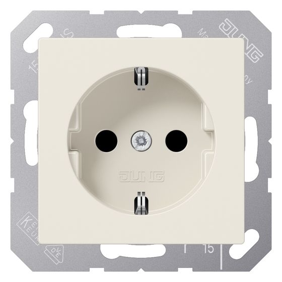 Jung Schutzkontakt-Steckdose Serie AS A1520, 16A 250V, Duroplast, Weiß