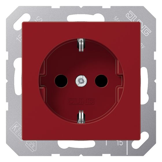 Jung Schutzkontakt-Steckdose Serie A A1520BFRT, 16A 250V, Thermoplast, Rot
