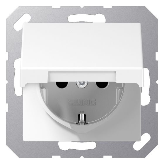 Jung Schutzkontakt-Steckdose Serie A A1520KLWW, 16A 250V, Duroplast, Alpinweiß