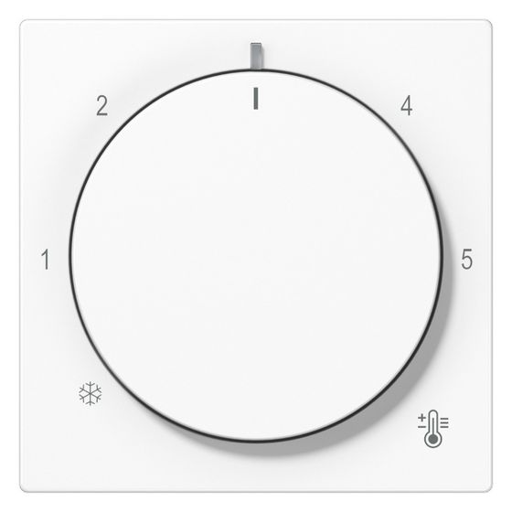 Jung Abdeckung für Thermostat Serie AS/A A1749BFWW, 55x55mm, Thermoplast, Alpinweiß