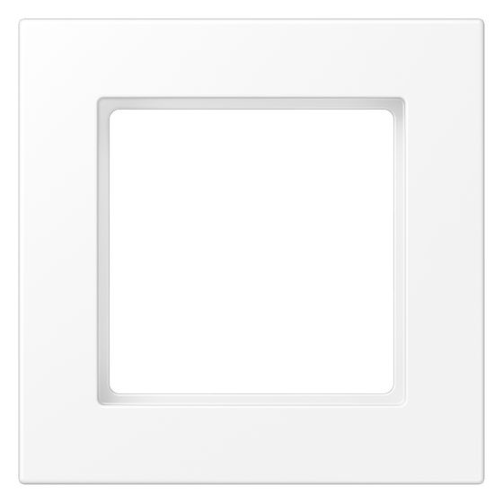 Jung Rahmen 1fach A 550, 85x85mm, Thermoplast lackiert, Schneeweiß matt