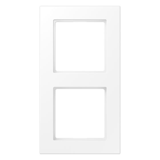 Jung Rahmen 2fach A 550, 85x156mm, Thermoplast lackiert, Schneeweiß matt